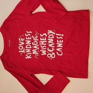 Cat And Jack Christmas Holiday Long Sleeve Tshirt Medium 7 8